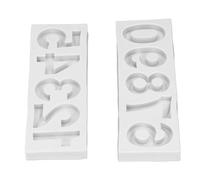 Chiyyak Stampo per Caramelle a Forma di Numero 0-9, in Silicone Riutilizzabile per Decorare Cupcake e Fondente, con Superficie Antiaderente e Facile da Sformare, Ideale per Biscot