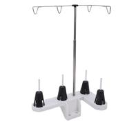 Chiyyak Supporto per 4 bobine, supporto per bobine per macchina da cucire, con strumenti di montaggio universali, evita grovigli, organizza le bobine per la casa, vicino