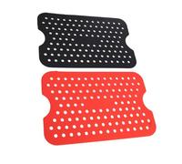 Chiyyak Tappetini in Silicone per Friggitrice, Durevoli, Resistenti Alle Alte Temperature, Facile Pulizia, 6 Pezzi per Friggitrici, Rosso