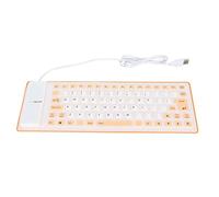 Chiyyak Tastiera in Silicone Morbida e Confortevole, Impermeabile, Leggera, Portatile, Silenziosa, a 85 Tasti, per PC, Tastiera Flessibile per Ufficio Domestico, Vari Colori (#1)