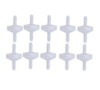 Chiyyak Valvola di Ritegno in Plastica PP da 10 Pezzi Valvola di Arresto Dell'acqua a una Via di Non Ritorno con Diaframma Resistente All'ozono per Acquario Attrezzature M (Traslucido da 3 mm)