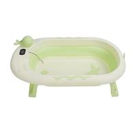 Chiyyak Vaschetta da Bagno Spessa e Pieghevole con Sensore di Temperatura e Comodo Drenaggio per Neonati e Piccoli Animali Domestici (Tenero salice verde)