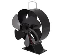 Chiyyak Ventilatore per Camino a 6 Pale, Modulo Termoelettrico Aggiornato con Funzionamento Silenzioso e Staffa in Alluminio Anodizzato, per la Circolazione Dell'Aria Alimentata a