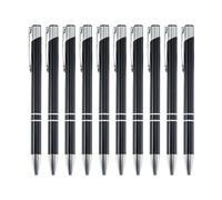 CHIZISX 10 penne a sfera retrattili da 1,0 mm, penna a sfera in metallo, penna per ufficio, scrittura liscia, cancelleria per scuola e ufficio