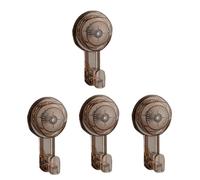 CHIZISX 4 grucce appendiabiti da parete, resistenti, con ventosa, multiuso, per bagni e cucine, set impermeabile