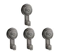 CHIZISX 4 grucce appendiabiti da parete, resistenti, con ventosa, multiuso, per bagni e cucine, set impermeabile