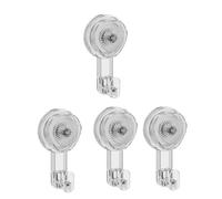 CHIZISX 4 grucce appendiabiti da parete, resistenti, con ventosa, multiuso, per bagni e cucine, set impermeabile