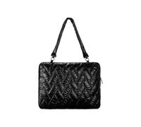CHIZISX Borsa a tracolla ergonomica per computer portatile da 12 pollici, morbida trapuntata, in nylon, impermeabile, custodia per tablet, borsa a tracolla, Nero