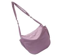 CHIZISX Borsa a tracolla in nylon alla moda con ampio spazio borsa a tracolla per essenziale nei pendolari quotidiani con chiusura a cerniera borsa a tracolla per il tempo libero, Viola, One Size