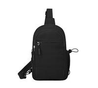 CHIZISX Borsa a tracolla per donne e uomini, da viaggio, escursionismo, con tracolla regolabile, alla moda, borse a tracolla per telefono e sport, Nero , One Size