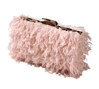 CHIZISX Borsa da sera pelosa Borse da donna Frizioni Eleganti Borse per banchetti Borse a tracolla alla moda con catena staccabile Frizioni Borse per le donne, B, One Size