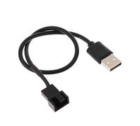 CHIZISX Cavo per ventola PWM da USB 2.0 a 3 pin/4 pin PWM, cavo di prolunga per ventola PC, adattatore convertitore per 5 V per custodia a 4 pin/3