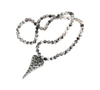 CHIZISX Collana alla moda per donne e uomini, ciondolo lungo con pietre preziose naturali e perline in diverse lunghezze, Misura unica, Semi-gioielli, leghe, Nessuna pietra preziosa