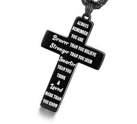 CHIZISX Collana da uomo in acciaio inossidabile resistente all'usura con design a forma di crocifisso animale, design leggero per un comfort elegante accessorio per il collo, Misura unica, come