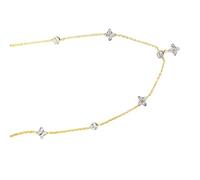 CHIZISX Collana scintillante alla moda con ciondolo a forma di pianta a quattro foglie, gioiello da collo per giovani coppie o amici intimi, Misura unica, Rame, Nessuna pietra preziosa