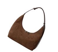 CHIZISX Elegante borsa in pelle scamosciata con tracolla regolabile design spazioso interno borsa a tracolla adatta per lo shopping casual evento scamosciato borse da sella, Caff, One Size