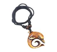 CHIZISX Elegante collana con ciondolo a forma di delfino in resina, da donna, lunghezza regolabile, girocollo leggero e confortevole, Misura unica, Resina, Nessuna pietra preziosa