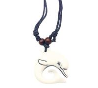 CHIZISX Elegante collana con ciondolo a forma di delfino in resina, da donna, lunghezza regolabile, girocollo leggero e confortevole, Misura unica, Resina, Nessuna pietra preziosa