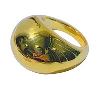 CHIZISX Eleganti anelli a forma di ovale alla moda, diametro interno 17 mm, gioielli per feste e matrimoni, plastica/resina, Nessuna pietra preziosa