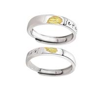 CHIZISX Eleganti anelli con impronte digitali che simboleggiano l'amore e la compagnia eterni, portatili per occasioni speciali