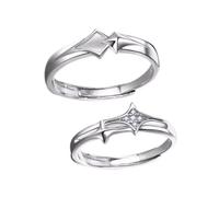 CHIZISX Eleganti anelli per coppia con design a stella, simboleggiano l'amore e la compagnia eterni, portatili per occasioni speciali