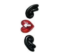 CHIZISX Eleganti orecchini a lobo per cartilagine e cartilagine a forma di stella e ali per trago, gioielli per il corpo, accessori per l'orecchio alla moda, Misura unica, Acciaio al titanio, Nessuna