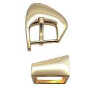 CHIZISX Fibbia per cintura in lega metallica per uso professionale e casual, superfici lisce previene danni al tessuto a rilascio rapido alla moda fibbia accessorio, Oro chiaro, 25mm