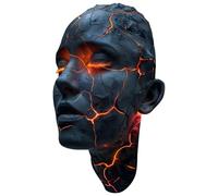 CHIZISX Lampada da parete artistica 3D incrinata con design scultoreo unico e illuminazione per decorazioni moderne con texture screpolata