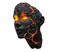 CHIZISX Lampada da parete artistica 3D incrinata con design scultoreo unico e illuminazione per decorazioni moderne con texture screpolata