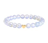 CHIZISX Multicolore Liscio Perline Cristallo Cuore Fascino Con Robusto Cordino Elasticizzato Per Donne Uomini Multi Colore Cuore Gioielli di Cristallo, Misura unica, come descritto