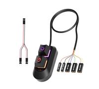 CHIZISX PC e pulsante di accensione con interruttori meccanici retroilluminati cavo splitter per configurazione multi-sistema pulsante computer desktop