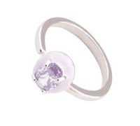 CHIZISX Quadrato/Stella/Cuore/Ovale Anelli Aperti Regolabili Zirconi Scintillanti Gioielli Geometrici Per Le Donne Arte Moderna Ispirato Accessorio Minimalista Star E Cuore Cocktail, Misura unica