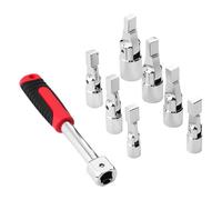 CHIZISX Set di 8 chiavi a bussola intercambiabili multiuso per riparazioni automobilistiche e manutenzione domestica, con impugnatura ergonomica, set di attrezzi con teste multiple