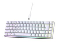 CHIZISX Tastiera a membrana 68Keys Tastiera in miniatura Retroilluminazione LED Keycaps Macchina da scrivere Sensazione Meccanica Russo E Inglese