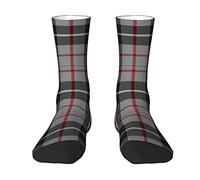 CHJDOFong Calzini da uomo e da donna in tartan scozzese blu e nero Scottish Clan Thompson, calzini sportivi, calzini casual alla moda, calzini sportivi eleganti