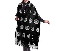 CHJDOFong Sciarpa Pashmina Super Morbida con Fasi Lunari da Donna e Bambine con Nappa, Scialle in Miscela di Cashmere di Lusso, Sciarpa Coperta Over Size per Festa, Matrimonio, Viaggio