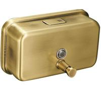 CHJJZXBF Dispenser di Sapone, Dispenser di Sapone Manuale a Parete in Acciaio Inossidabile Spazzolato Montato per Il Mercato della Cucina del Bagno-Oro