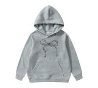 ChKinder - Felpa con cappuccio a maniche lunghe stampata con papillon, morbida felpa con cappuccio alla moda con cerniera, comoda compagna quotidiana per attività, ideale per la scuola e il tempo