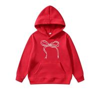 ChKinder - Felpa con cappuccio a maniche lunghe stampata con papillon, morbida felpa con cappuccio alla moda con cerniera, comoda compagna quotidiana per attività, ideale per la scuola e il tempo