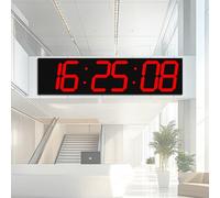 CHKOSDA Grande orologio digitale da parete da 71,1 cm con GPS Auto-Sync, telecomando e timer, montaggio a parete per aule, ufficio, palestra, sala conferenze