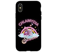 Chlamydia Survivor Cat Meme: Bold & Quirky Humor Custodia per iPhone X/XS