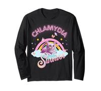 Chlamydia Survivor Cat Meme: Bold & Quirky Humor Maglia a Manica