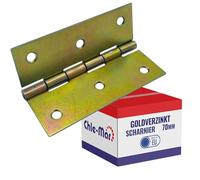 Chle-Mar - 20 cerniere per mobili zincate, 70 x 45 mm, cerniere pieghevoli (piccole), robuste cerniere per cassapanche, scatole e armadi, resistenti alle intemperie, per interni ed esterni