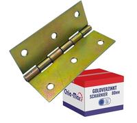 Chle-Mar - 20 cerniere per mobili zincate 80 x 60 mm | cerniere pieghevoli (piccole) | Robusta cerniera per cassapanche, scatole e armadi | Cerniere per porte resistenti alle intemperie per interni ed