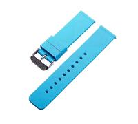 Chlikeyi Cinturini in gomma Cinturino impermeabile a sgancio rapido Cinturino lucido Cinturino per orologio da uomo/donna Ruber 12/14/16/18/20/22/24mm, Azzurro 1, 20mm