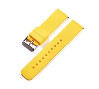Chlikeyi Cinturini in gomma Cinturino impermeabile a sgancio rapido Cinturino lucido Cinturino per orologio da uomo/donna Ruber 12/14/16/18/20/22/24mm, Giallo 1, 20mm