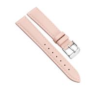 Chlikeyi Cinturini per orologi da donna in vera pelle da 14-20mm, Argento rosa, 14mm