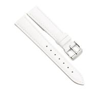 Chlikeyi Cinturini per orologi da donna in vera pelle da 14-20mm, Bianco Argento, 14mm