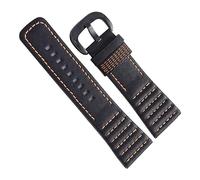 Chlikeyi Cinturini per orologi di ricambio in vera pelle Cinturini per orologi da 28mm, Arancia, 28 mm
