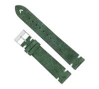 Chlikeyi Cinturini per orologi in pelle scamosciata fatti a mano Cinturini 18/20mm per uomo/donna Camoscio marrone 7 colori disponibili Cinturino per orologio a sgancio rapido, Verde, 18 mm